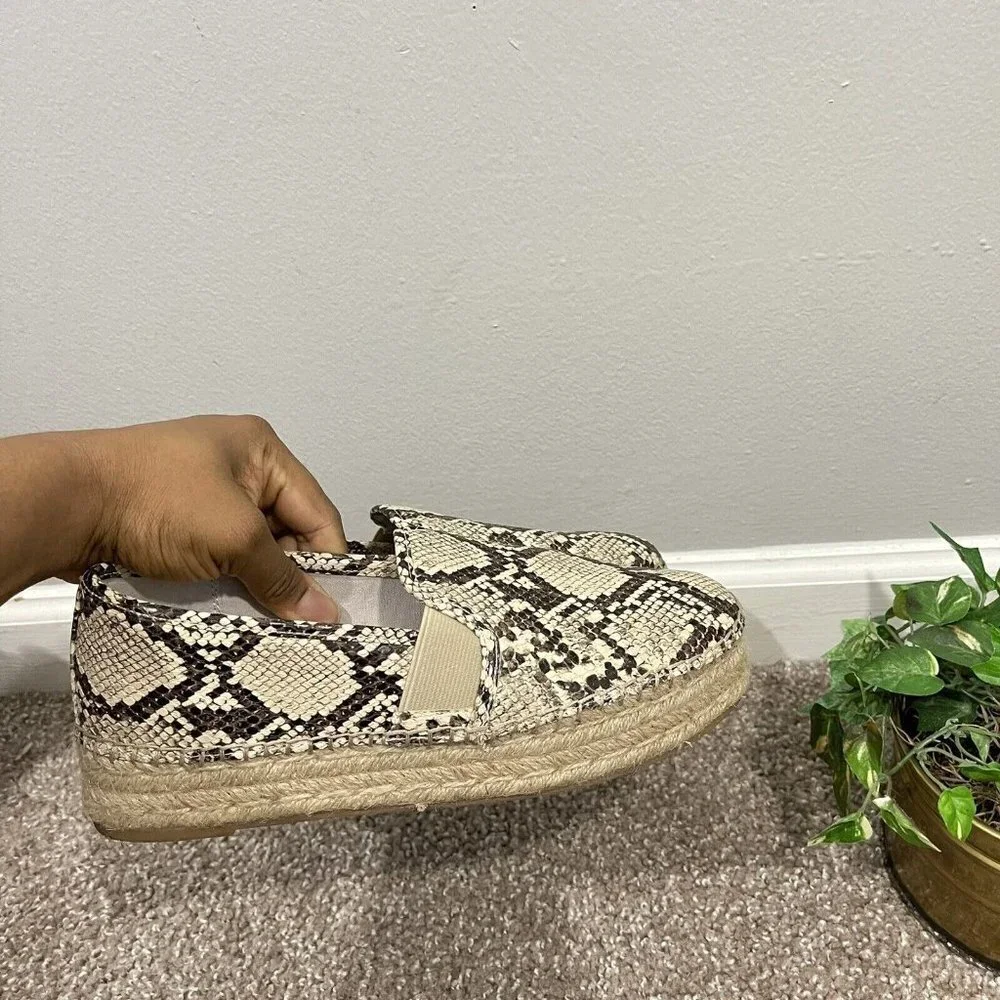 Circus By Sam Edelman Platform Espadrilles Snakeskin Women's Size 9 M